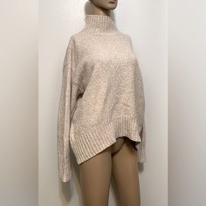 H&M Women’s Oatmeal Tan Knit Turtleneck Sweater Size XS